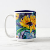 アラスカンサンフラワーブルース15ozコーヒーマグ ツートーンマグカップ (左)