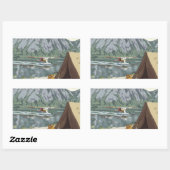 アラスカンスブッシュの人々 長方形シール (シート)