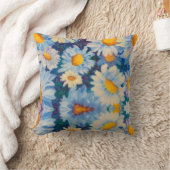 アラスカンデイジー装飾用クッション クッション (ブランケット)