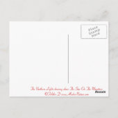 アラスカンノーザンライツウィンターグリーティングハガキ ポストカード (裏面)