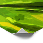 アラスカンファイアウィードピンクワイルドフラワー抽象芸術 ポスター (角)