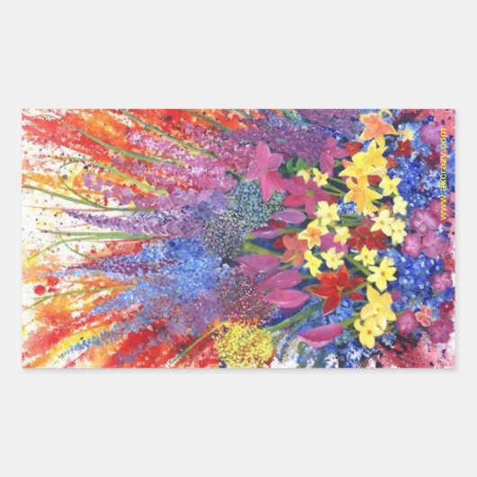 アラスカンフローラ爆破シール 長方形シール (正面)