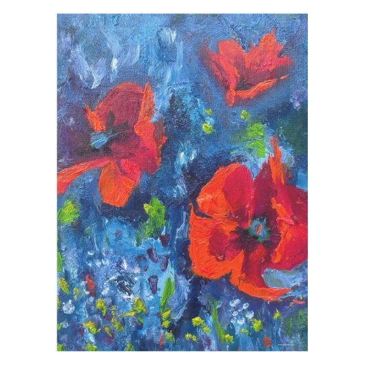 アラスカンポピズタブレクロス テーブルクロス (正面)