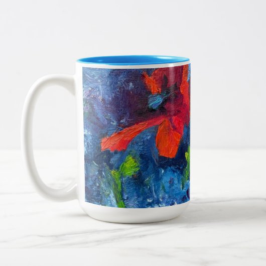 アラスカンポピーのコーヒーマグ ツートーンマグカップ (左)