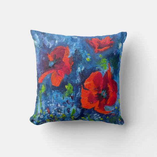 アラスカンポピー装飾用クッション クッション (正面)