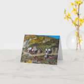 アラスカンマイニングキャンプボナンザクリークフォールディング カード (黄色い花)