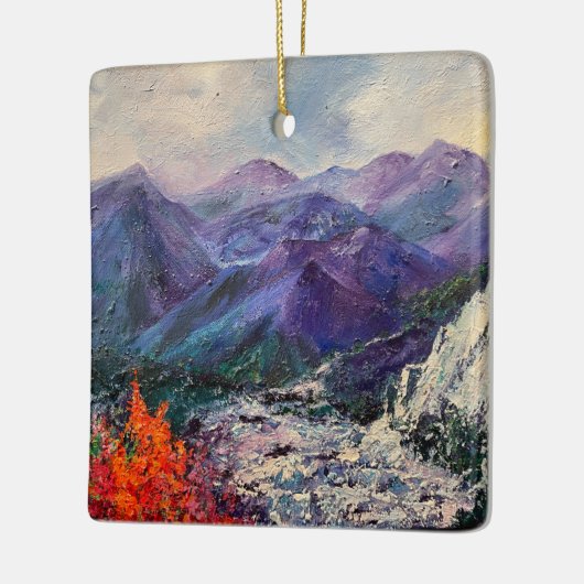 アラスカンマウンテンウォーターフォールセラミックオーナメント セラミックオーナメント (左)