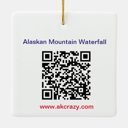 アラスカンマウンテンウォーターフォールセラミックオーナメント セラミックオーナメント (裏面)