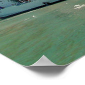 アラスカンマウンテンウォーターフォールビュー&ボート ポスター (角)