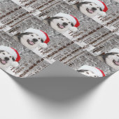 アラスカンマラミュートのクリスマス ラッピングペーパー (角)