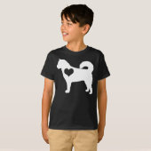 アラスカンマラミュートのハートの暗闇はTシャツをからかいます Tシャツ (正面フル)