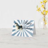 アラスカンマラミュートのバースデー・カード カード (黄色い花)