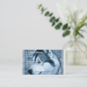 アラスカンマラミュート犬の名刺 名刺 (スタンド正面)