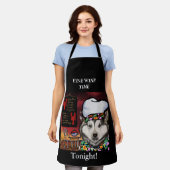 アラスカンマラミュート エプロン (着用した状態)