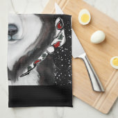 アラスカンマラミュート キッチンタオル (四つ折り)