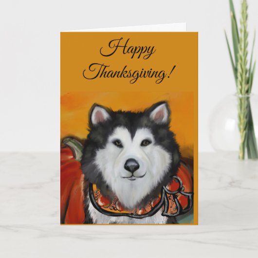 アラスカンマラミュート サンキューカード (正面)