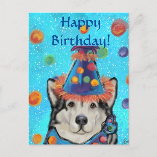 アラスカンマラミュート ポストカード (正面)