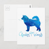 アラスカンマラムテウォーターカラー ポストカード (正面/裏面)