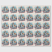 アラスカンマラムテカラフルドッグ ラッピングペーパー (フラット)