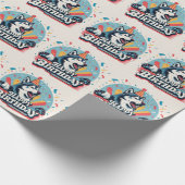 アラスカンマラムテカラフルドッグ ラッピングペーパー (角)