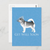 アラスカンマラムテゲットウェルムーンデザイン ポストカード (正面/裏面)