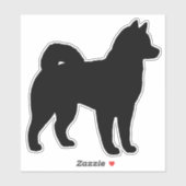 アラスカンマラムテドッグブリードシルエットビニール シール (シート)