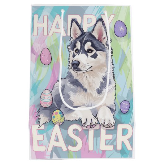 アラスカンマラムテハッピーイースター ミディアムペーパーバッグ (裏面)