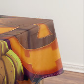 アラスカンマラムテハロウィンウィッチとカボチャ テーブルクロス (インサイチュ)