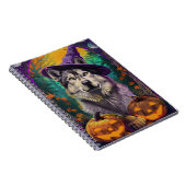 アラスカンマラムテハロウィンウィッチとカボチャ ノートブック (右側)