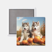 アラスカンマラムテパピオータムデライトカボチャ マグネット (正面/裏面)