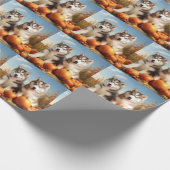 アラスカンマラムテパピオータムデライトカボチャ ラッピングペーパー (角)