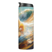 アラスカンマラムテビーチサーフィン絵画ズ タンブラー (回転右)