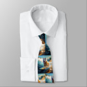 アラスカンマラムテビーチサーフィン絵画ズ ネクタイ (タイ)