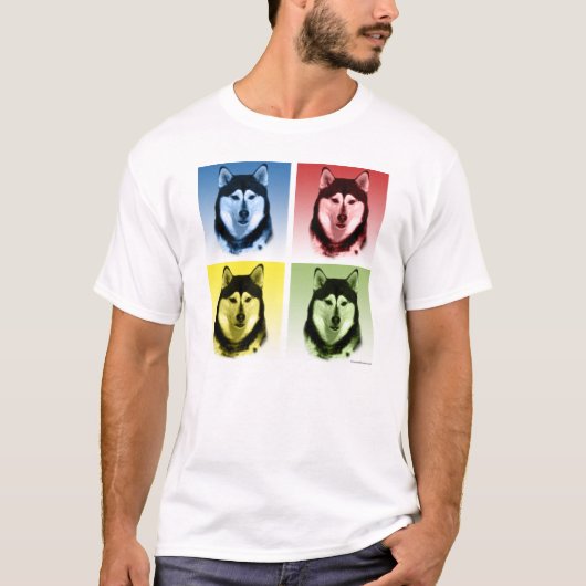 アラスカンマラムテポップ・アートのアート Tシャツ (正面)