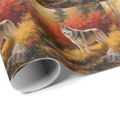 アラスカンマラムテ紅葉秋インスパイア ラッピングペーパー (ロールコーナー)