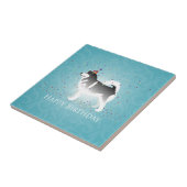 アラスカンマラムテ誕生日デザイン タイル (側面)