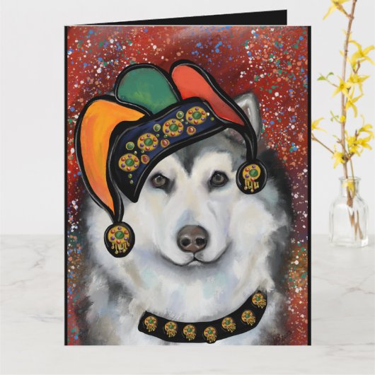 アラスカンマラムテ カード (黄色い花)