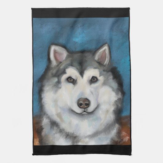 アラスカンマラムテ キッチンタオル (縦)