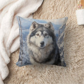 アラスカンマラムテ クッション (ブランケット)