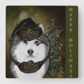 アラスカンマラムテ スクエア壁時計 (正面)