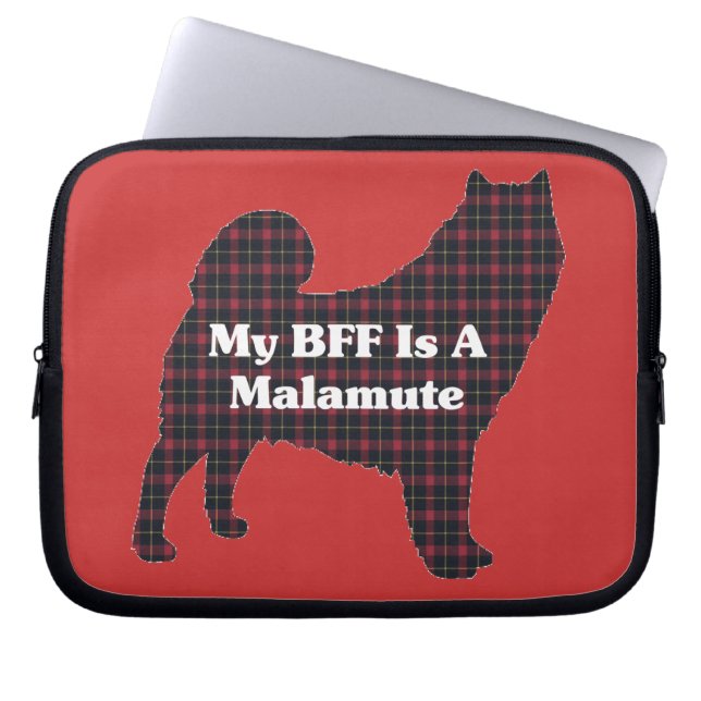 アラスカンマラムテBFF ラップトップスリーブ (正面)