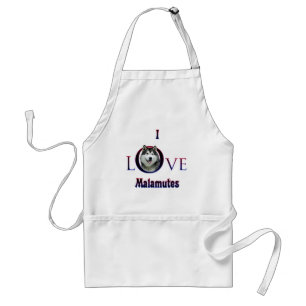 アラスカンマラムテI Love スタンダードエプロン