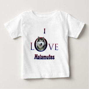アラスカンマラムテI Love ベビーTシャツ