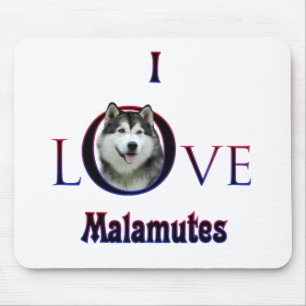 アラスカンマラムテI Love マウスパッド