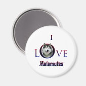 アラスカンマラムテI Love マグネット (正面/裏面)
