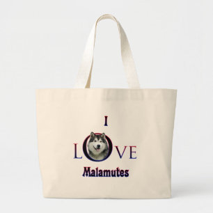 アラスカンマラムテI Love ラージトートバッグ