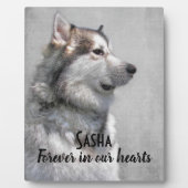 アラスカンマラムートのペットロス フォトプラーク (正面)