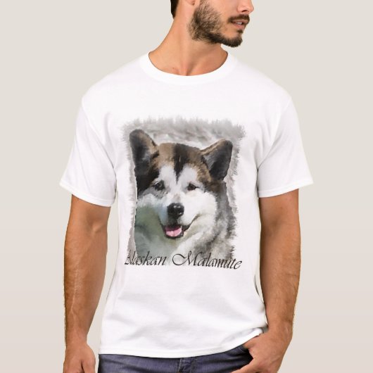 アラスカンマラムートアートギフト Tシャツ (正面)