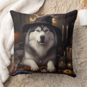 アラスカンマラムートカボンプキンハロウィンホラー クッション (ブランケット)