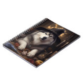 アラスカンマラムートカボンプキンハロウィンホラー ノートブック (左側)